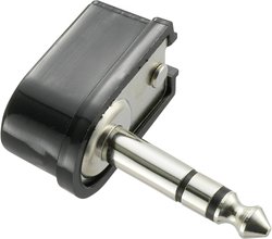 Złącza męskie jack 6,35 mm wtyk prosty, ilość biegunów: 3, czarny Stereo 1 szt.