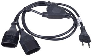 Kabel Akyga AK-RD-05A [1x złącze żeńskie europejskie - 2x złącze męskie europejskie] 1.20 m
