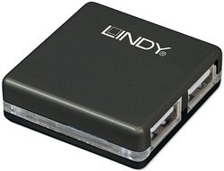 Hub USB 2.0 LINDY 42742 4 porty  czarny