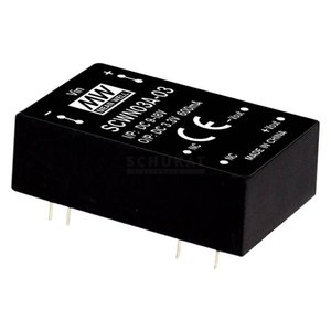 Seria modułów przetwornic MEANWELLL DC/DC SCWN03 DIP/DIL24 Obudowa Pojedyncze wyjście Stosunek napięcia wejściowego: 2:1 Moc: 3W regulowana Moduł przetwornicy DC/DC Mean Well SCWN03C-12 SCWN03C-12, 3 W, 250 mA, 1 szt.