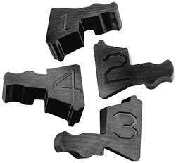 Defender 3 2D Adapter Set - Zestaw adapterów do łączenia części środkowej/rampy z mostkiem kablowym Defender 3 (85002) Trzpień łączący DEFENDER by Adam Hall 8690021ASET, czarny, 1 zest.