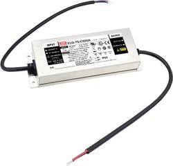 Mean Well ELG-75-C500B-3Y Sterownik LED  Stałonaprądowy 75 W 500 mA 75 - 150 V/DC Funkcja ściemniania 3 w 1, Ściemniacz, Montaż w strefach zagrożonych wybuchem, Możlowość stosowania w meblach, Outdoor, Układ PFC, Zabezpieczenie przed przeciążeniem, Zabezp