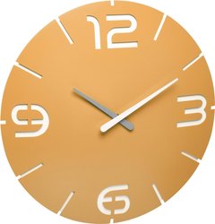 TFA Dostmann 60.3536.07 Sterowany radiowo Zegar ścienny 350 mm x 35 mm  sun yellow