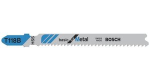 Brzeszczot do wyrzynarki T 118 B, Basic for Metal, zestaw 5 szt. Bosch Accessories  2608631014 5 szt.