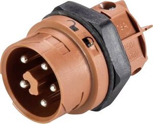 Złącze męskie okrągłe Wieland RST16I5 S S1 M03 L BR 46.052.5050.4, styki:5, 50 V, 16 A, 1 szt.