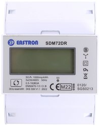 Miernik trójfazowy 10(80)A, kalibrowany MID z wyświetlaczem obciążenia chwilowego Licznik prądu trójfazowy Counttec SDM72DR