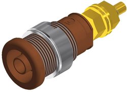 Złącze bananowe SKS Hirschmann CO SEB 2600 G M4, brązowe