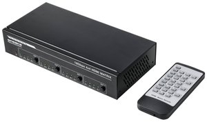 Przełącznik matrycowy SPEAKA Professional SP-HSW-740 4K HDMI 4x4 Przełącznik HDMI-Matrix SpeaKa Professional SP-9992636 1 szt.