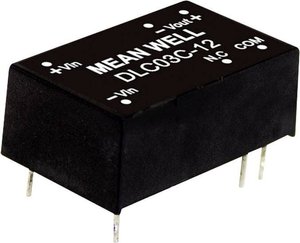 Moduły przetwornicy DC/DC serii MEANWELLL serii DLC03 DIP/DIL16 Obudowa Podwójne wyjście Stosunek napięcia wejściowego: 2:1 Moc: 3W regulowana Moduł przetwornicy DC/DC Mean Well DLC03B-05 DLC03B-05, 3 W, 300 mA, 1 szt.