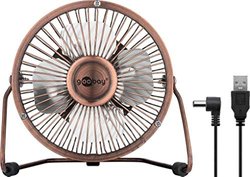 Goobay Wentylator stołowy USB 2.5 W (ØxW) 130 mm x 160 mm mosiądz
