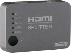 Split 312 UHD - rozdzielacz HDMI, 1 wejście / 2 wyjścia (również dla Ultra HD) Splitter HDMI Marmitek 08255 1 szt.