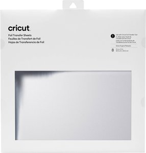 CRICUT Maker / Explore Folia transferowa srebrna 30x30cm 8 arkuszy Cricut Transfer Foil Sheets Folia  srebrny