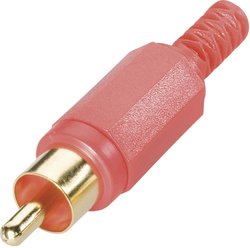 Złącze męskie RCA/Cinch BKL Electronic 0104002/T 0104002/T, złocony, złącze męskie proste, 1 szt.
