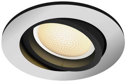 Lampa do zabudowy LED Philips Lighting Hue White Amb. Milliskin Einbauspot rund aluminium 350lm Erweiterung Hue 871951433854800 5 W