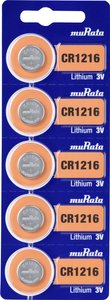 Ogniwo guzikowe Murata CR1216-BEABAE litowe 30 mAh 3 V 5 szt.
