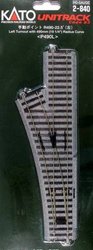 2-840 H0 Kato Unitrack Przełącznik, Lewy 246 mm 22.5 ° 490 mm
