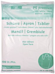 Fartuch jednorazowy 75x125 cm PU 100 Fartuch jednorazowy 1005100, biały