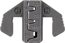 złącze męskie płaskie, złącze męskie D-Sub Zakres przekroju zaciskanego elementu: 2.5 do 10 mm² Wkładka do zaciskania TOOLCRAFT PLE-0H 1423407, 14 do 6 awg