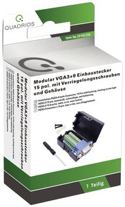 Złącze męskie VGA Quadrios 2010C256, złącze męskie proste, 1 zest.