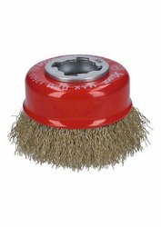 Bosch Accessories Szczotka garnkowa X-LOCK Clean for Metal, 75 mm, 0,3 mm, mosiężna falista szczotka 2608620730 1 szt.