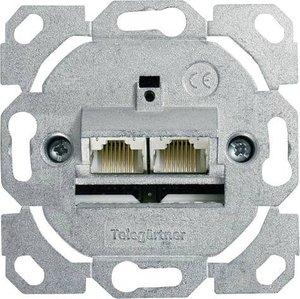 Gniazdo sieciowe podtynkowy, korytko Telegärtner J00020A0395 Wkład CAT 6A