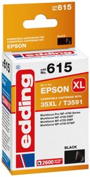 Edding Tusz Zamiennik Epson 35XL, T3591 Czarny  atrament Edding EDD-615 18-615, 1 szt.