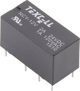 Przekaźnik drukowany Texcell NCY-12V 1405600, monostabilny, 1 cewka, 60 V/DC, 240 V/AC, 2 A, 1 szt.