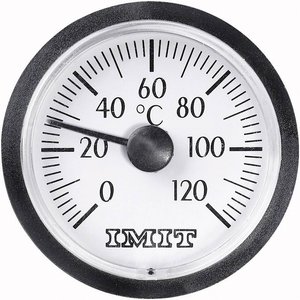 Termometr kapilarny, tablicowy IMIT 100848, 0 - 120 °C, Dokładność: ± 5 °C, Ø 38,5 mm