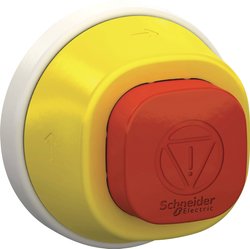 Element przedni do podświetlanego wyłącznika awaryjnego/zatrzymania awaryjnego Przycisk zatrzymania awaryjnego Schneider Electric ZB5AS84W2B, 24 V, 1 szt.