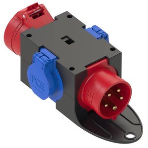 Adapter PCE 9430402, 400V, 16A, IP44, 1 CEE 16 A, 5 -polowy , 2 Gniazda 16 A ( 230 V)