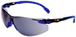 Okulary ochronne 3M™ Solus™ 1000, niebiesko-czarne zauszniki, powłoka zapobiegająca parowaniu i zarysowaniu Scotchgard™ (K&N), szare soczewki  3M Solus S1102SGAF Okulary ochronne z zabezpieczeniem przeciw zaparowaniu niebieski, czarny EN 166 DIN 166