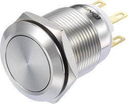 Przełącznik wciskany TRU COMPONENTS LAS1-GQ-11/S TC-8904676, 19 mm, 250 V/AC, 3 A, 1 szt.
