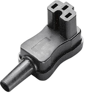 Gniazdo zasilające IEC Kaiser, kątowe, wysokotemperaturowe 250 V, 10 A, czarne