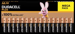 Baterie AA Duracell Plus-AA BP32 Plus-AA BP32, 1.5 V, alkaliczno-manganowe, 32 szt.